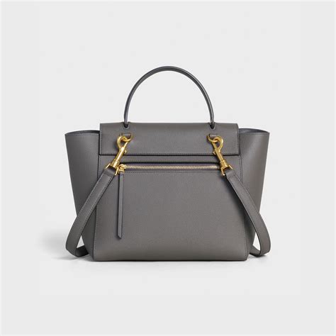 celine micro grey grained calfskin micro belt bag 5|MICRO BELT BAG IN GRAINED CALFSKIN .